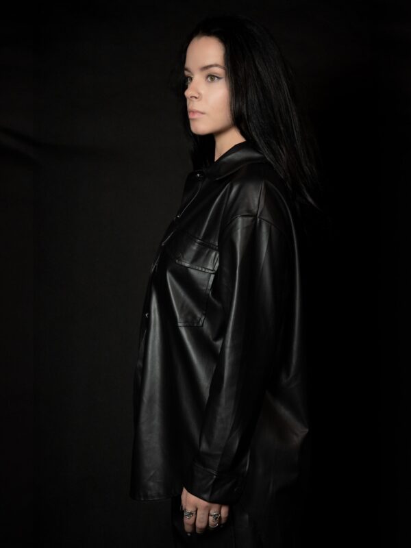Black Suede Leather Set