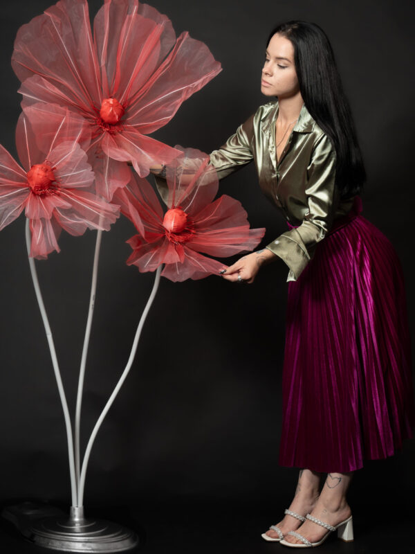 Oura Velvet Skirt - Fuchsia(1)