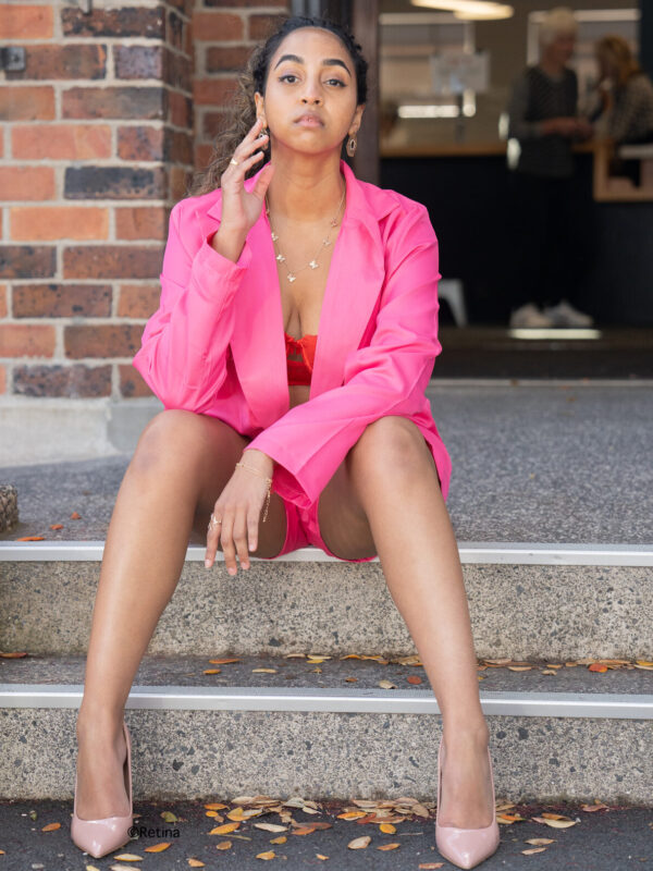 Pink Oversized Blazer & Shorts(6)