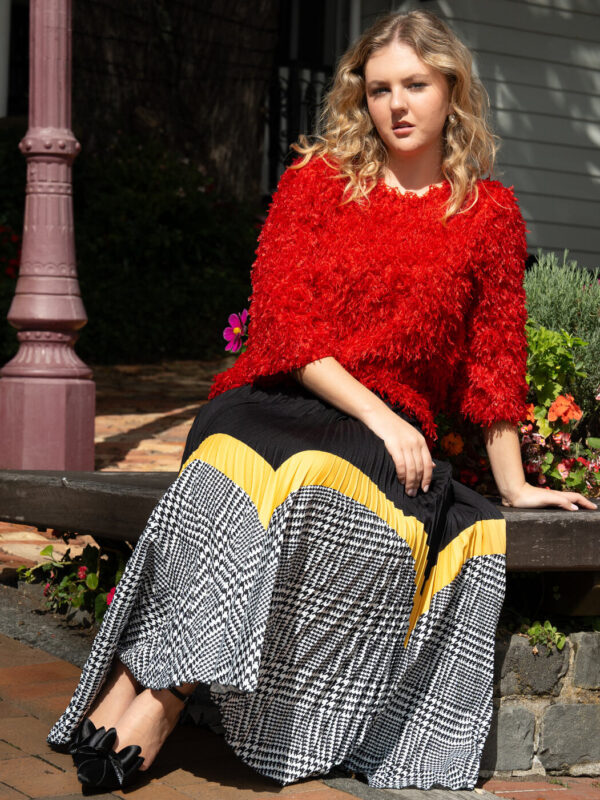 Red Feather Sweater