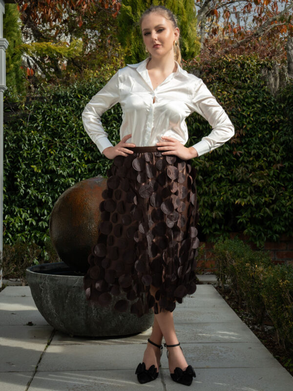 White Satin Silk Shirt