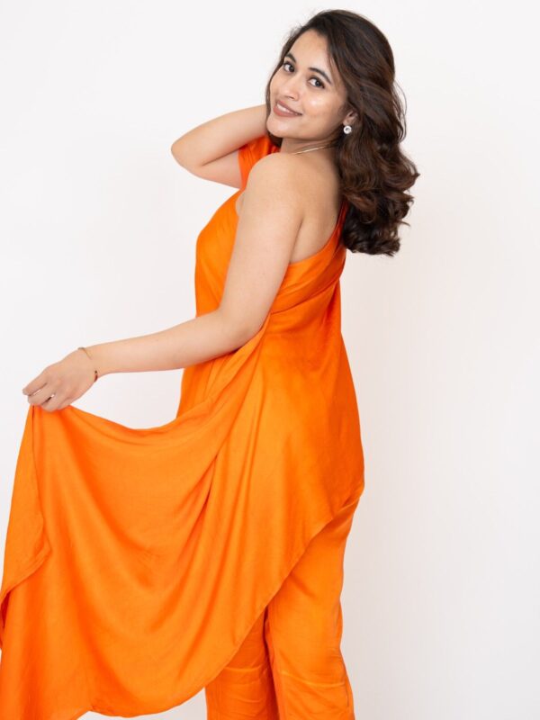 TangerineSilkKaftanEnsemble