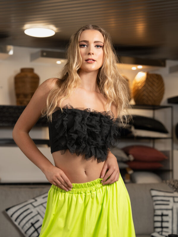 Ruffled Romance Top (Black)