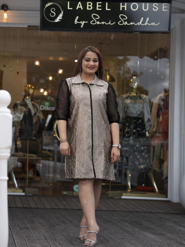 Gold Bonded Crushed Dress