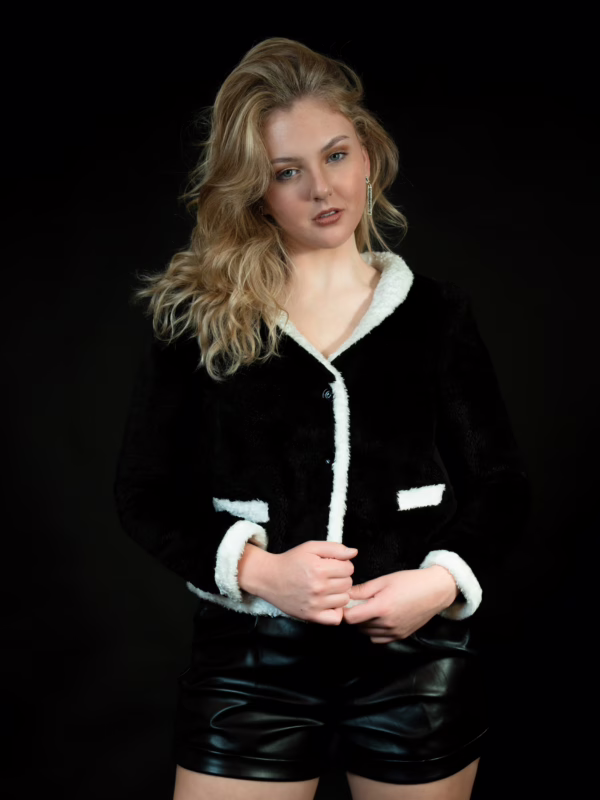 Faux Fur Black Jacket(6)