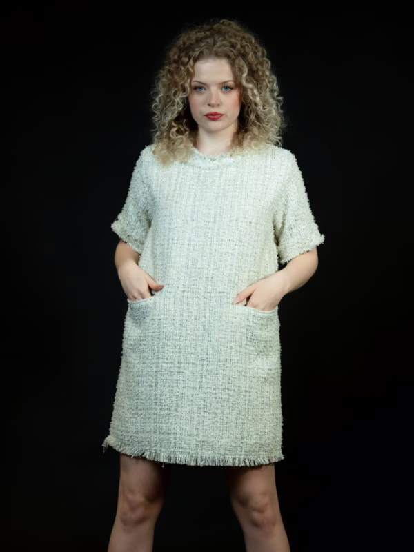 Ivory Tweed Dress