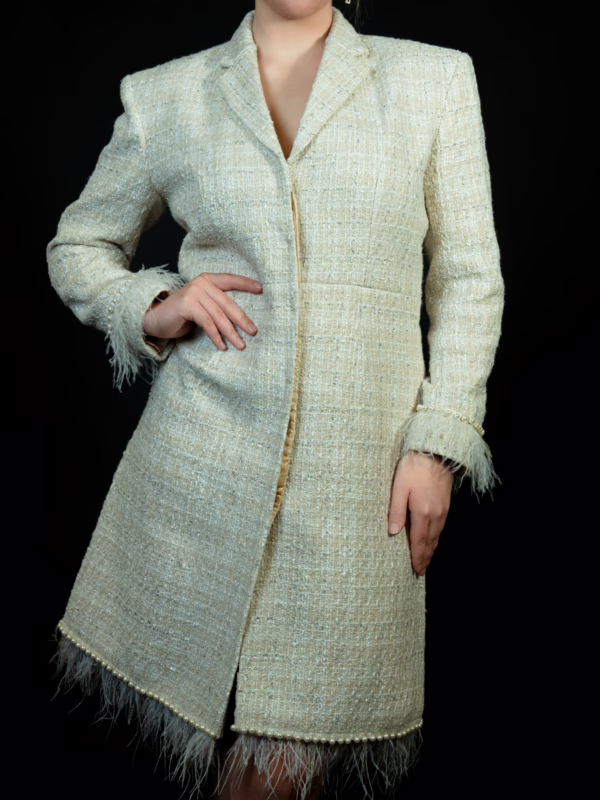Ivory Tweed Empress Coat