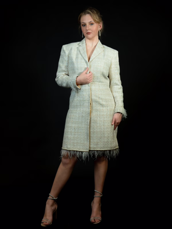 Ivory Tweed Empress Coat