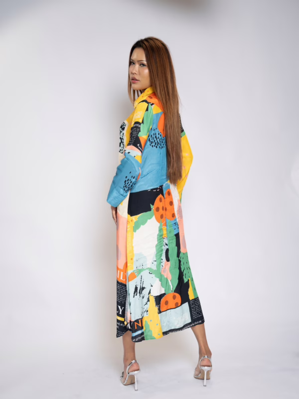 Color Splash Slit Dress(2)
