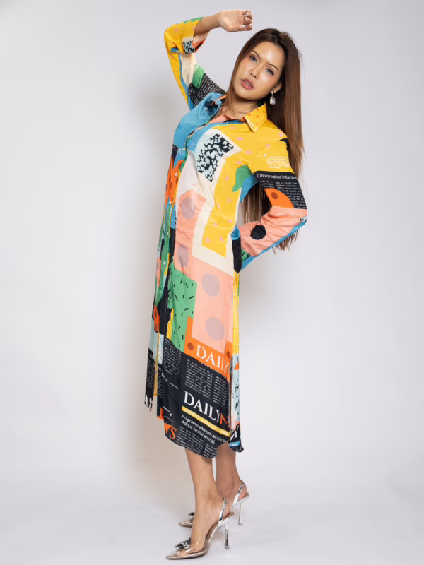 Color Splash Slit Dress(3)