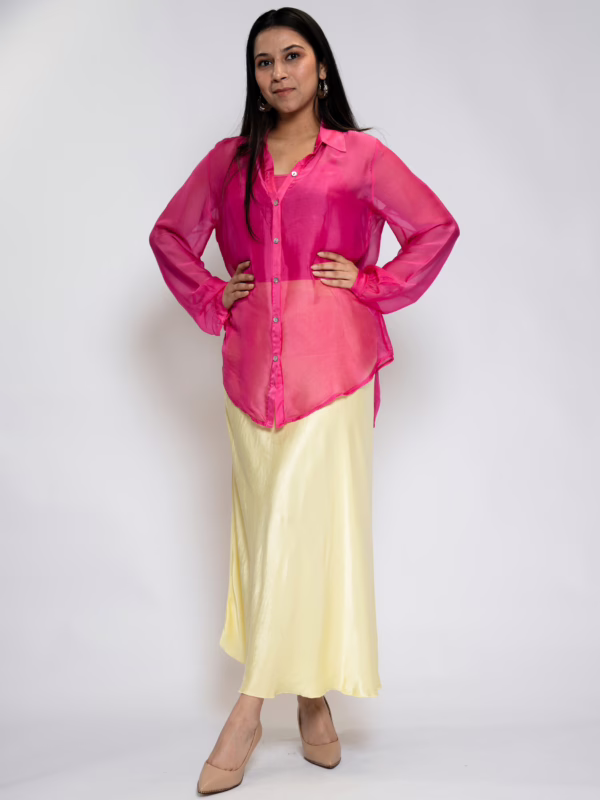 Lemon Glow Bias Skirt