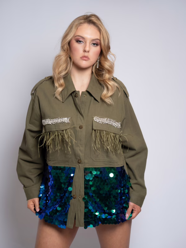Olive Luxe Trooper Jacket(2)