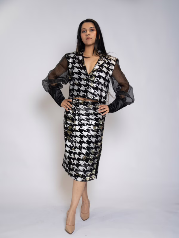 Sequin Crop Jacket & Sequin Midi Skirt(2)