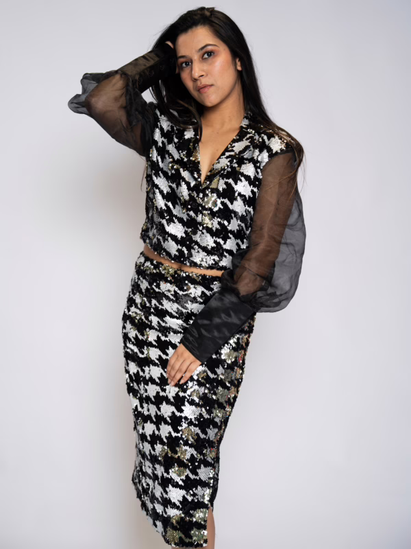 Sequin Crop Jacket & Sequin Midi Skirt(5)