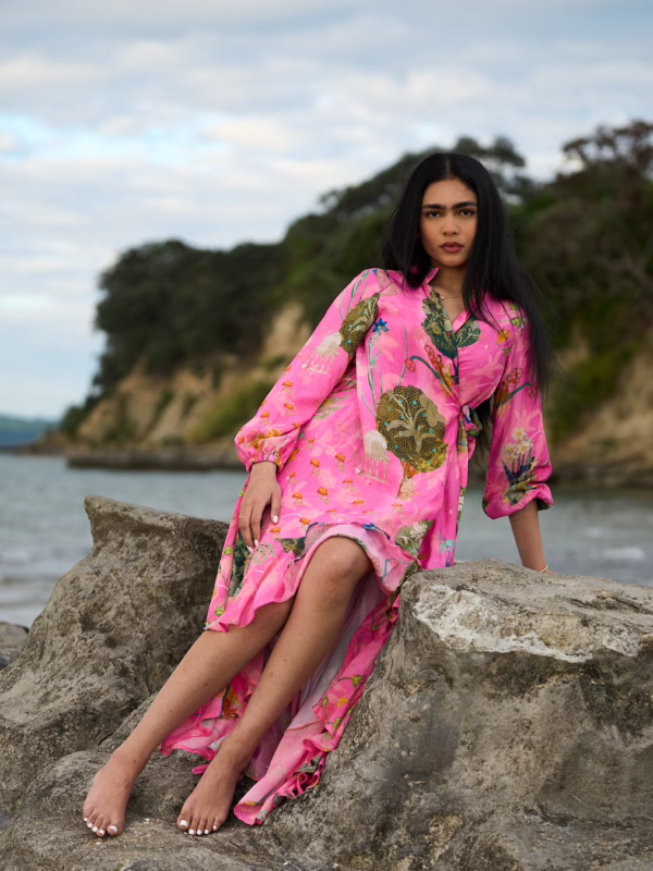 The Blush Breeze Wrap Dress.(1)