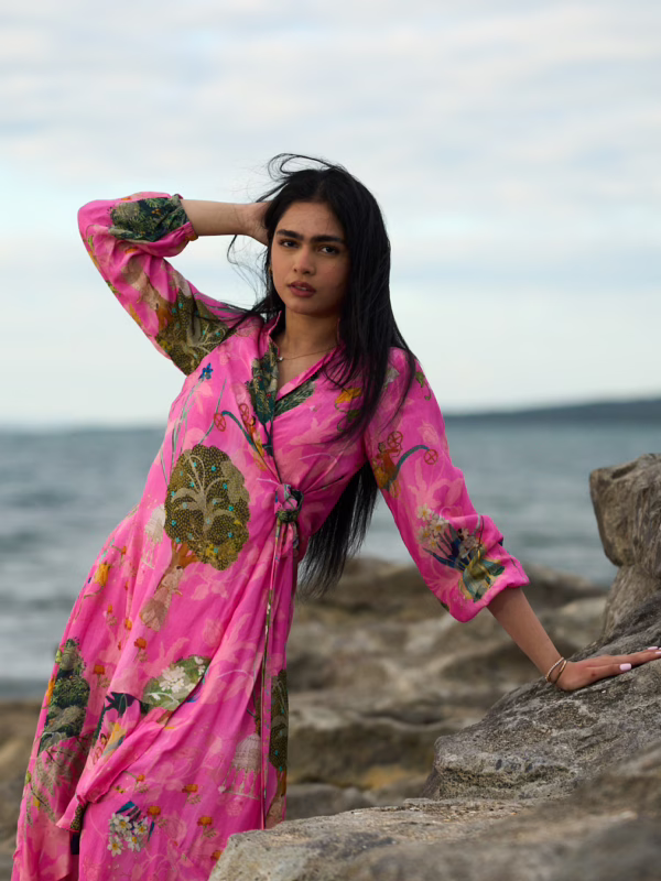 The Blush Breeze Wrap Dress(2)